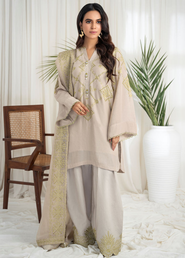 Miras Pret Embroidered Cotton 3 Piece Suit Iris