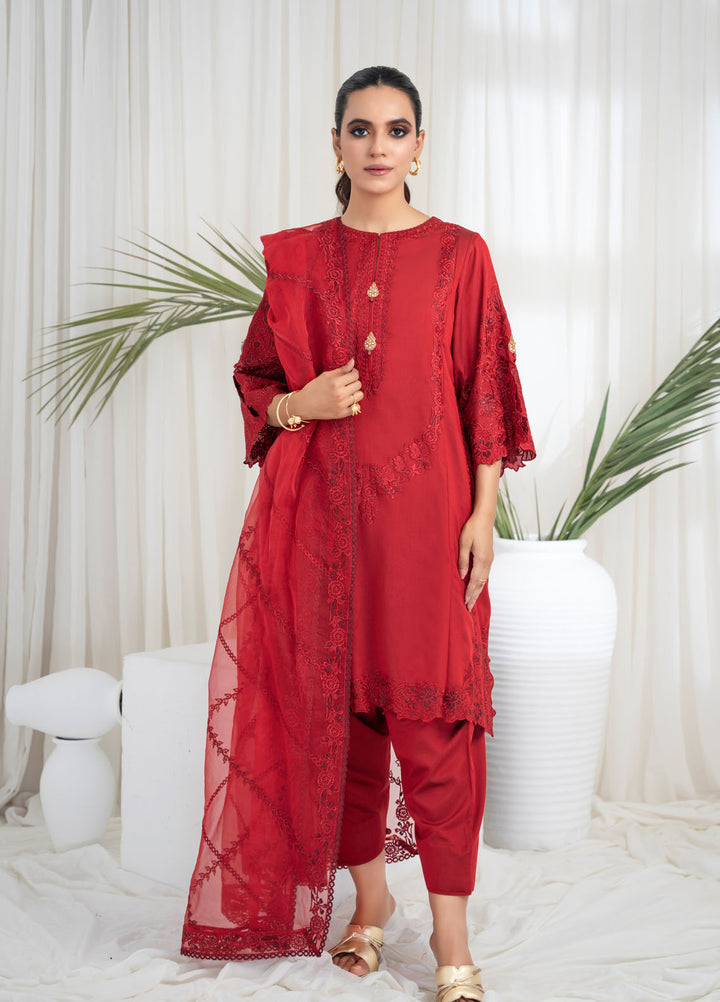 Miras Pret Embroidered Silk 3 Piece Suit Sisal