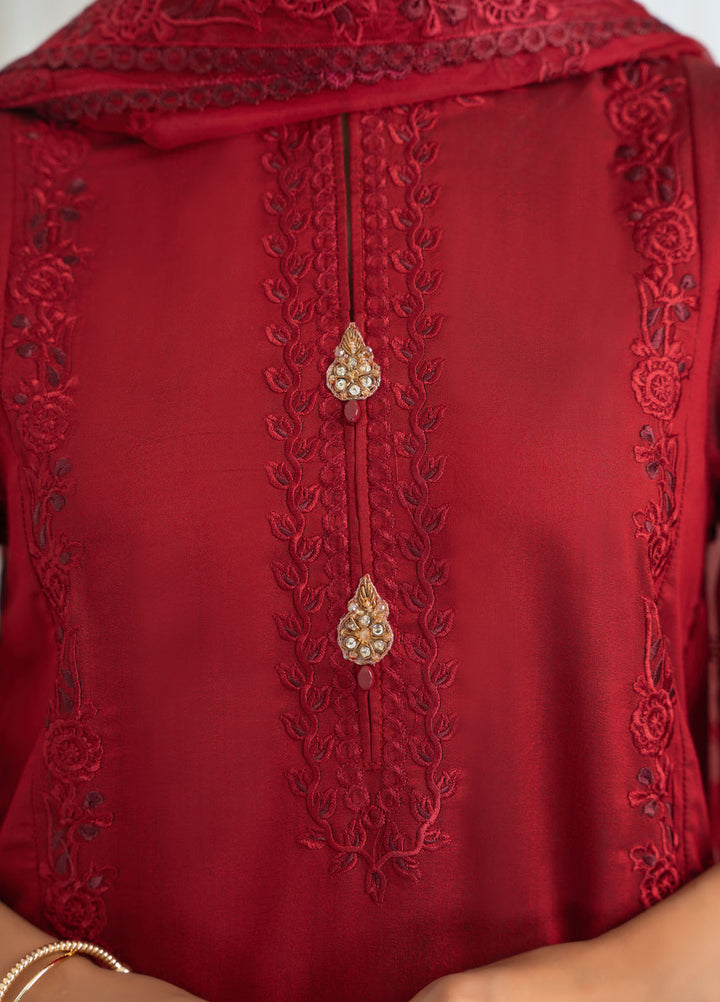 Miras Pret Embroidered Silk 3 Piece Suit Sisal