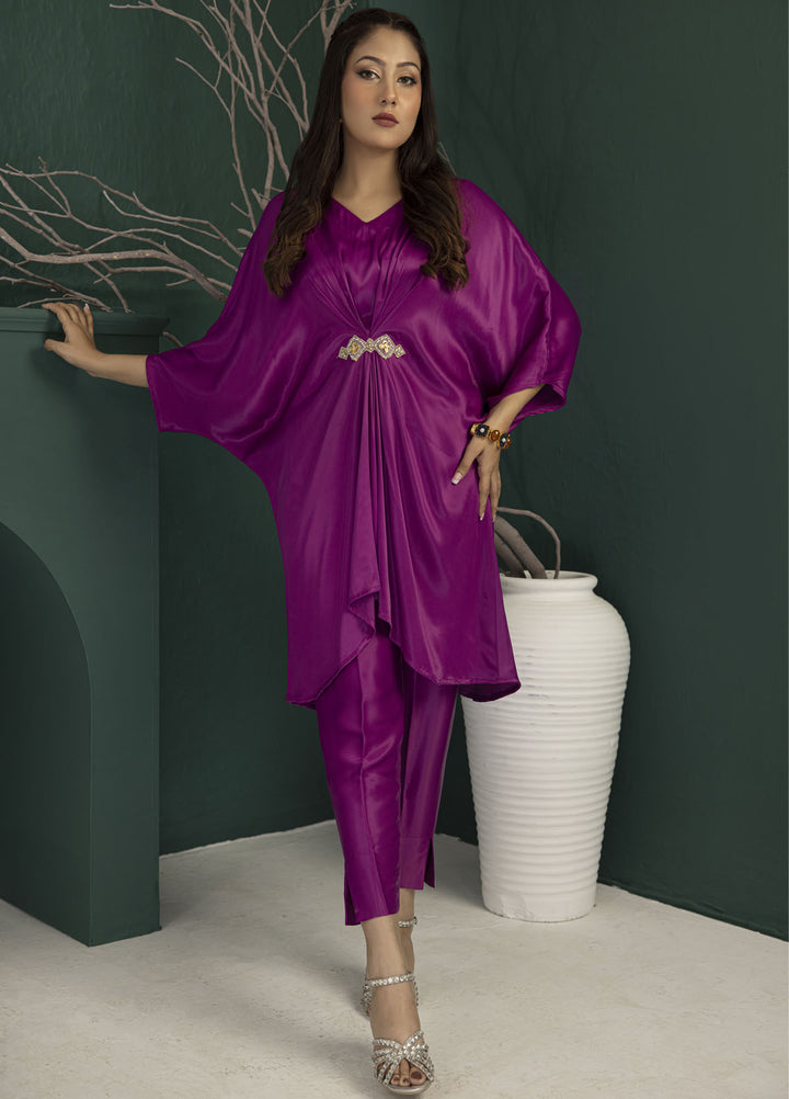 Miras Pret Plain Silk 2 Piece Suit Isla
