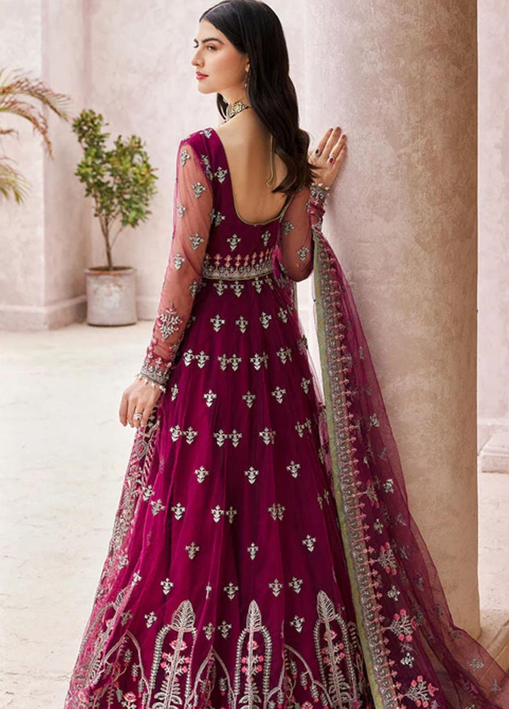 Mirha By Emaan Adeel Embroidered Net Suits Unstitched 3 Piece EA23M MH-202 - Wedding Collection