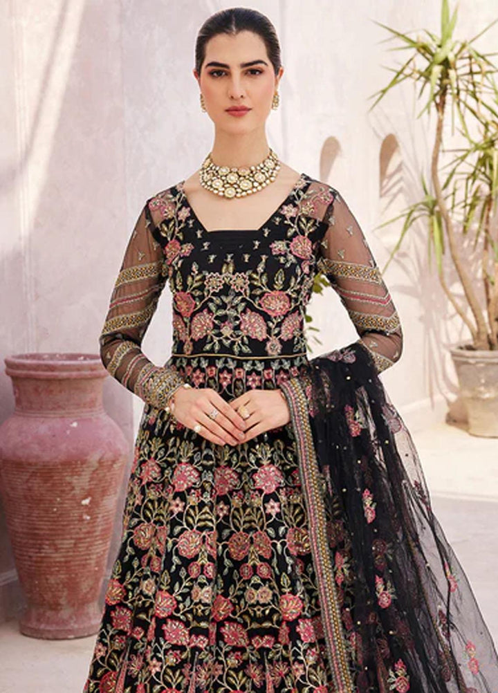 Mirha By Emaan Adeel Embroidered Net Suits Unstitched 3 Piece EA23M MH-205 - Wedding Collection
