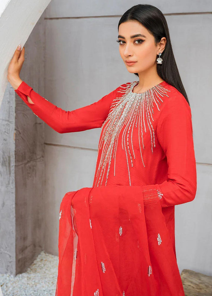 Malook By Shazia Ovais Pret Embroidered Raw Silk 3 Piece Suit MLK23M Nawal