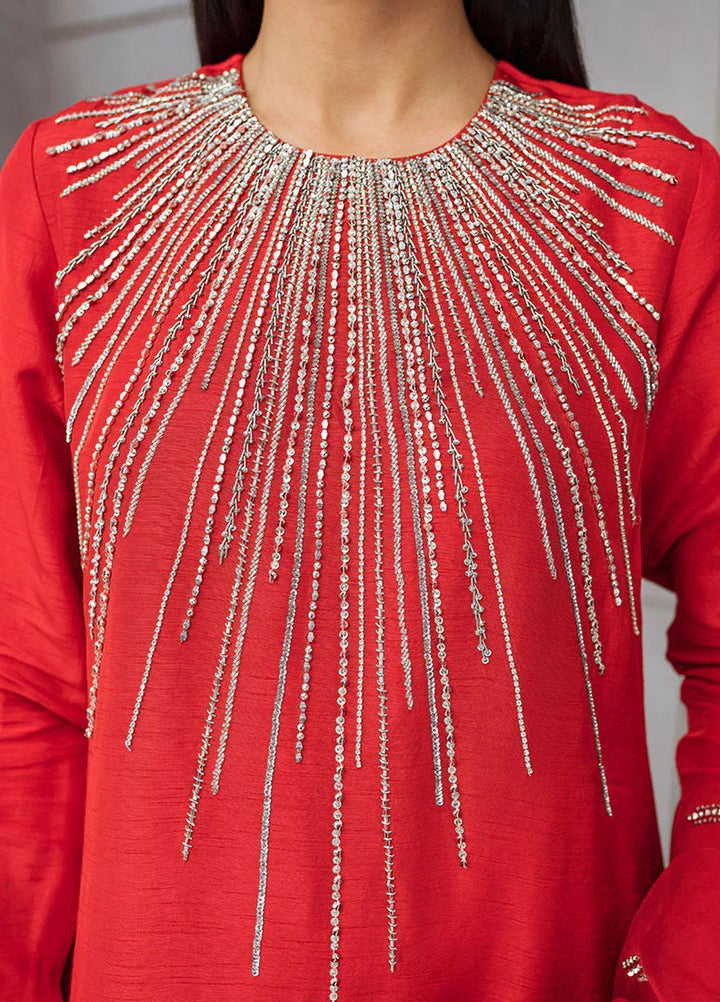 Malook By Shazia Ovais Pret Embroidered Raw Silk 3 Piece Suit MLK23M Nawal