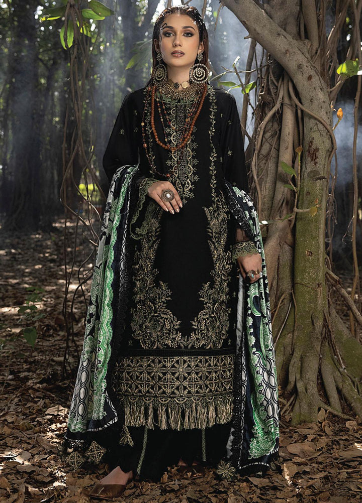 Mirk By Humdum Embroidered Wool Suits Unstitched 3 Piece HD23MK D-01 - Winter Collection