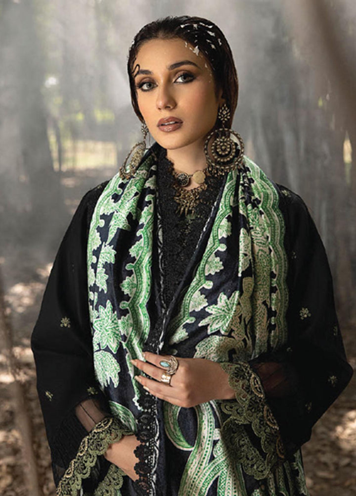 Mirk By Humdum Embroidered Wool Suits Unstitched 3 Piece HD23MK D-01 - Winter Collection