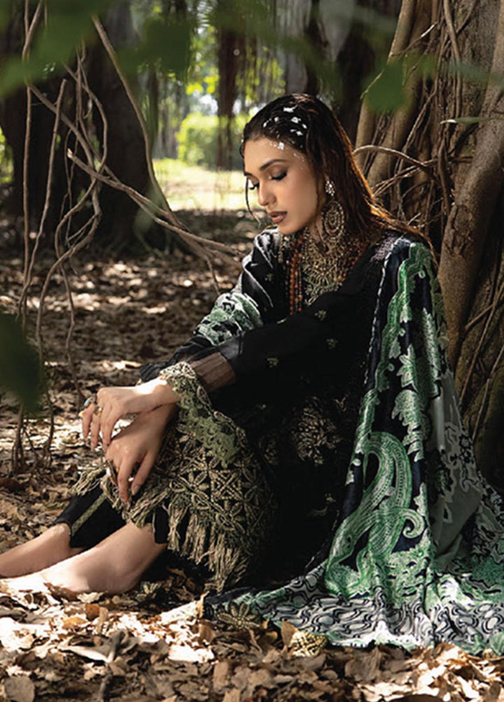 Mirk By Humdum Embroidered Wool Suits Unstitched 3 Piece HD23MK D-01 - Winter Collection