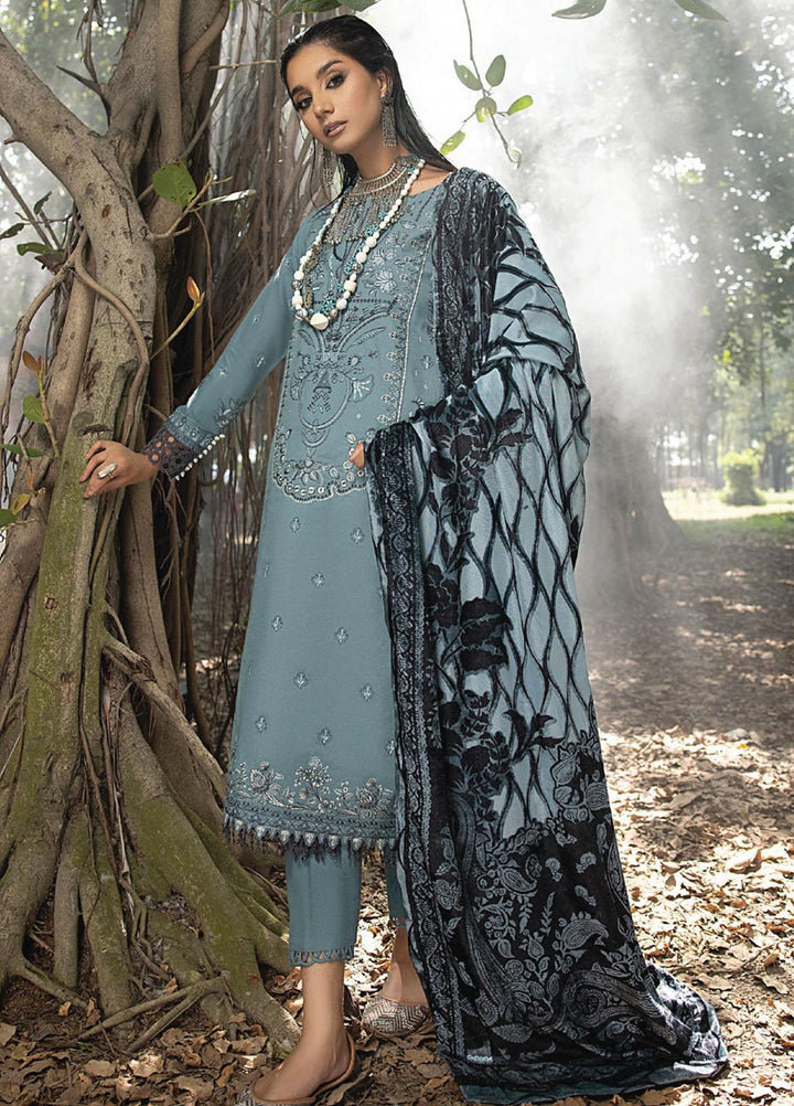 Mirk By Humdum Embroidered Wool Suits Unstitched 3 Piece HD23MK D-04 - Winter Collection