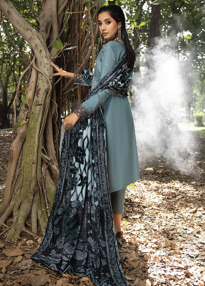 Mirk By Humdum Embroidered Wool Suits Unstitched 3 Piece HD23MK D-04 - Winter Collection