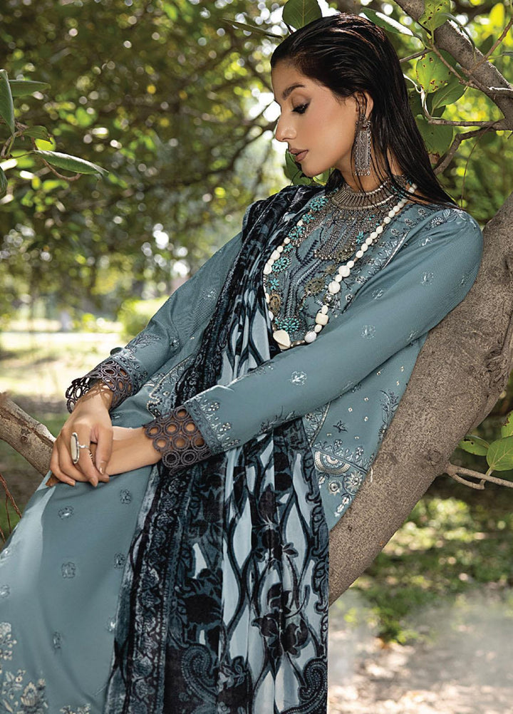 Mirk By Humdum Embroidered Wool Suits Unstitched 3 Piece HD23MK D-04 - Winter Collection