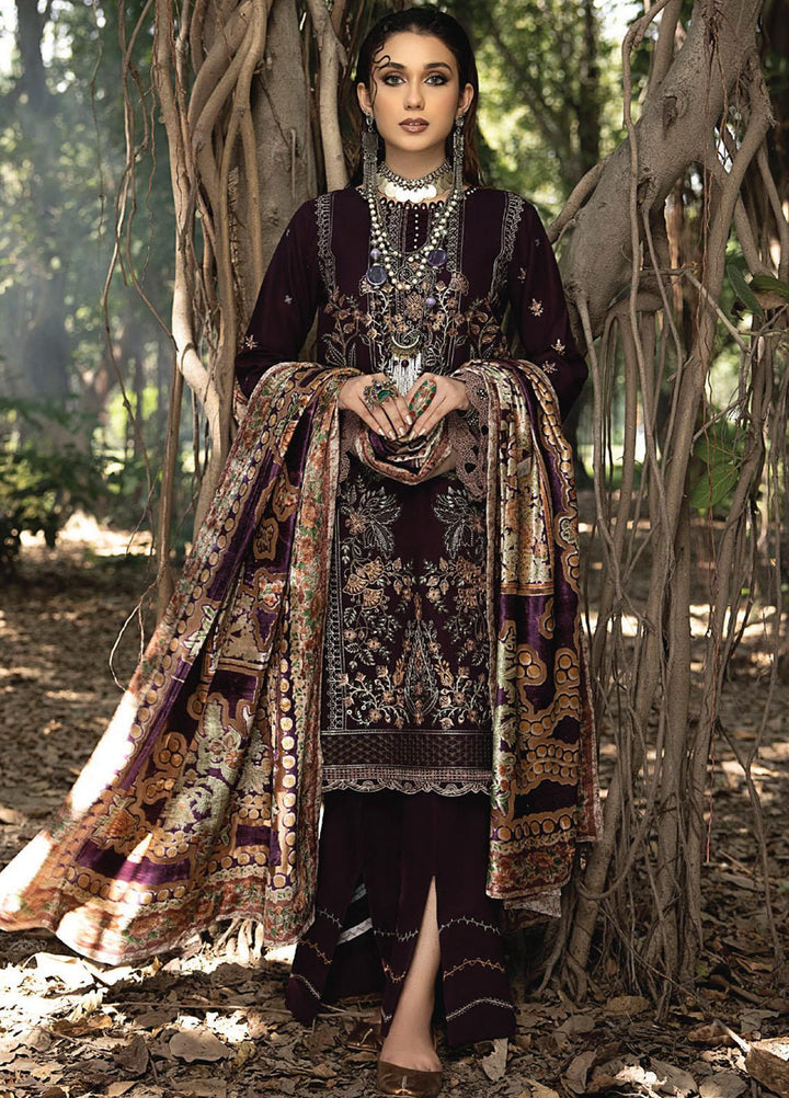 Mirk By Humdum Embroidered Wool Suits Unstitched 3 Piece HD23MK D-05 - Winter Collection