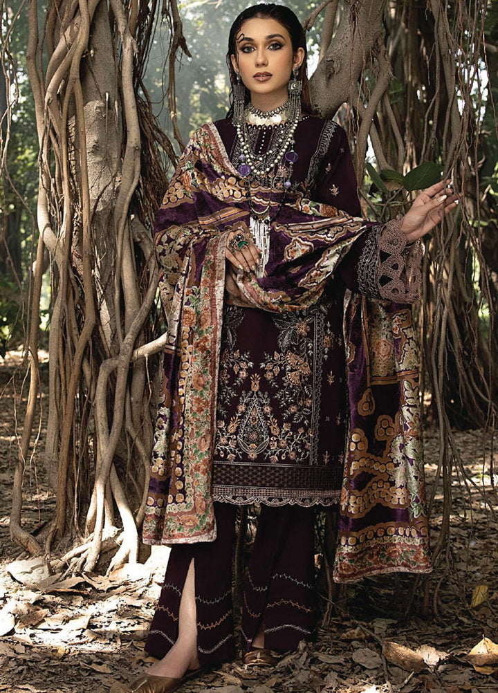 Mirk By Humdum Embroidered Wool Suits Unstitched 3 Piece HD23MK D-05 - Winter Collection