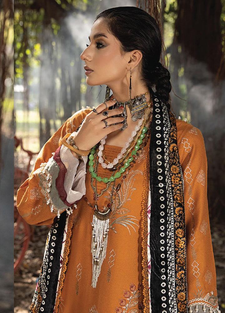 Mirk By Humdum Embroidered Wool Suits Unstitched 3 Piece HD23MK D-09 - Winter Collection