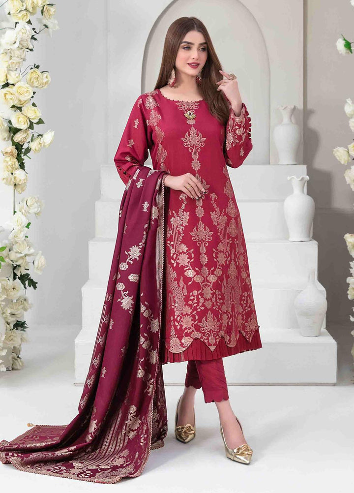 Mishel By Tawakkal Fabrics Embroidered Viscose Suits Unstitched 3 Piece TWF23M D-9643 - Winter Collection