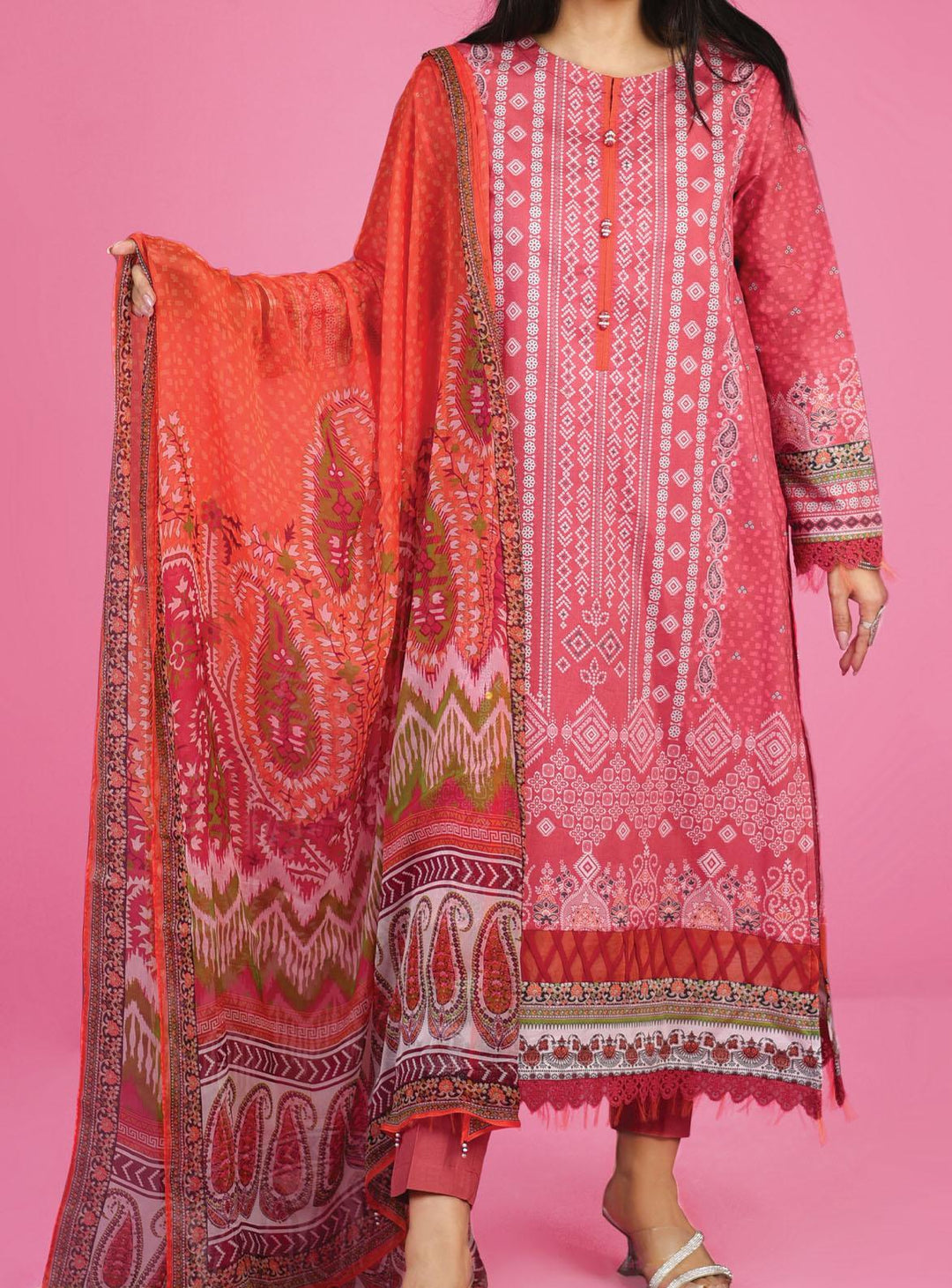 Mizaj Printed Lawn Suits Unstitched 3 Piece MZ22S S3L-2203109 - Summer Collection