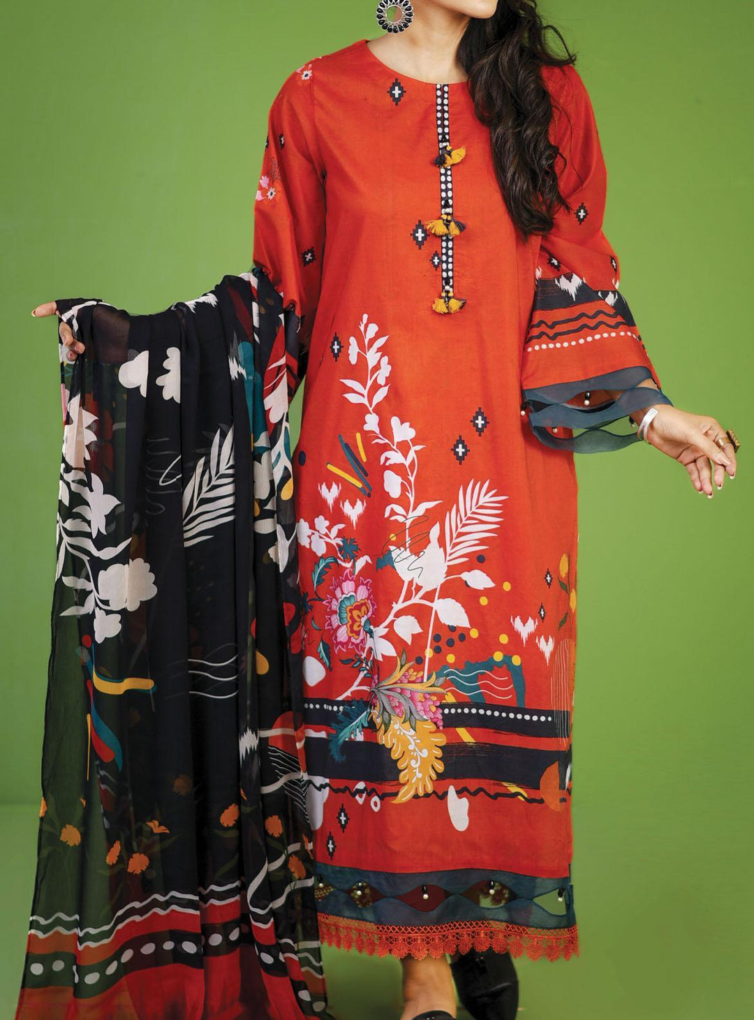 Mizaj Printed Lawn Suits Unstitched 3 Piece MZ22S S3L-2203115 - Summer Collection