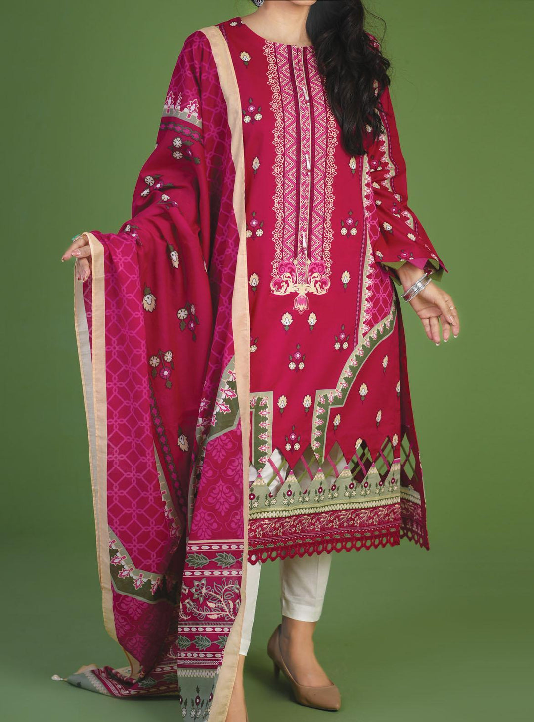 Mizaj Printed Lawn Suits Unstitched 3 Piece MZ22S S3L-220393 - Summer Collection