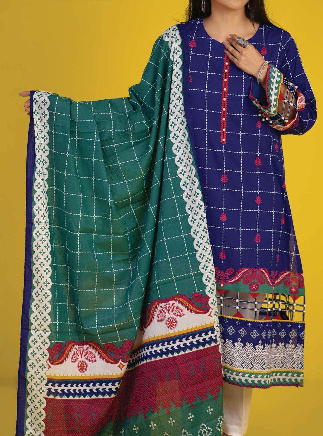 Mizaj Printed Lawn Suits Unstitched 3 Piece MZ22S S3RL-220163 - Summer Collection