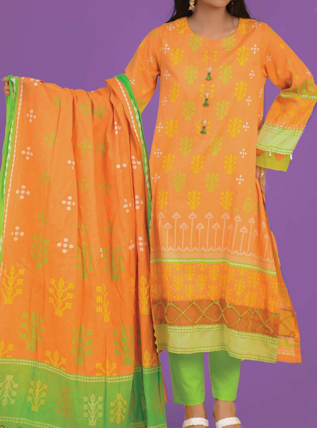 Mizaj Printed Lawn Suits Unstitched 3 Piece MZ22S S3RL-220167 - Summer Collection
