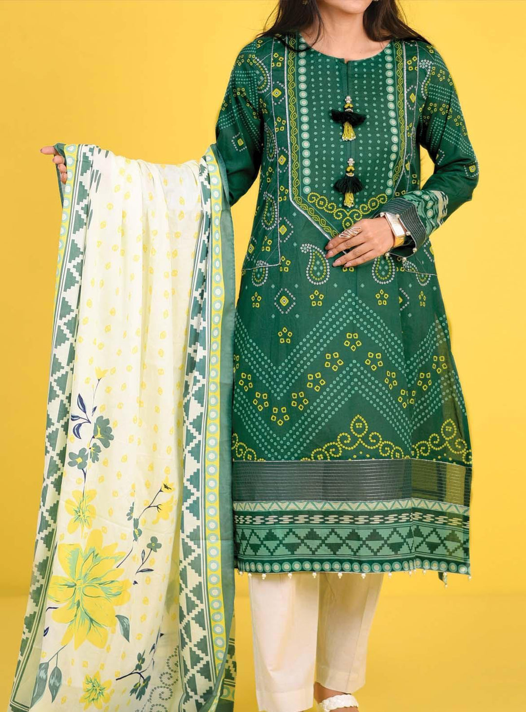 Mizaj Printed Lawn Suits Unstitched 3 Piece MZ22S S3RL-220169 - Summer Collection