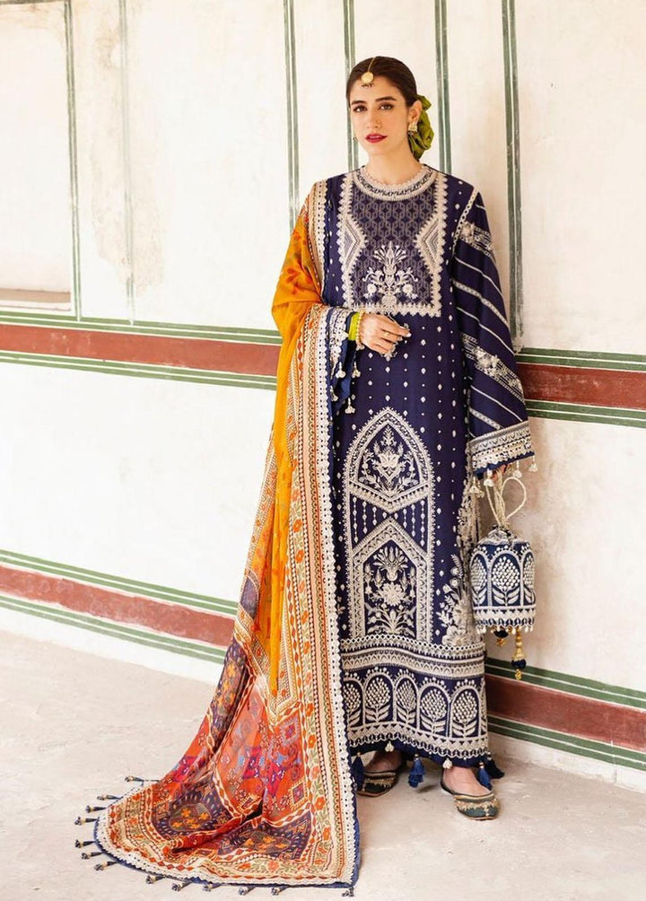 Baad-e-Nau Bahaar By MNR Embroidered Lawn Suits Unstitched 3 Piece MNR23BN Ashna - Eid Collection