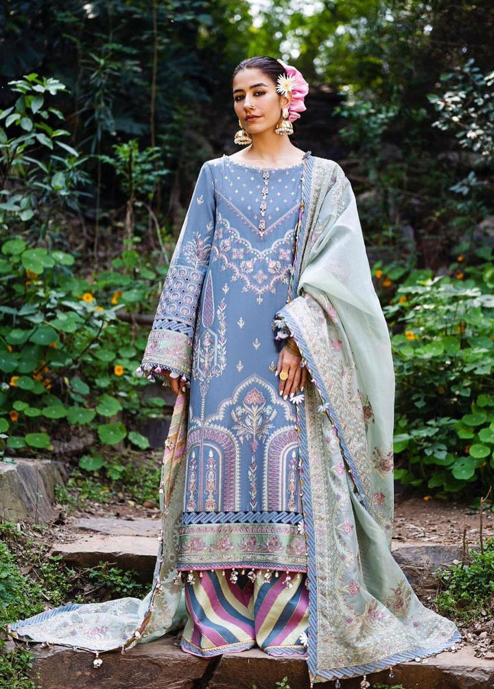 Baad-e-Nau Bahaar By MNR Embroidered Lawn Suits Unstitched 3 Piece MNR23BN Khushboo - Eid Collection