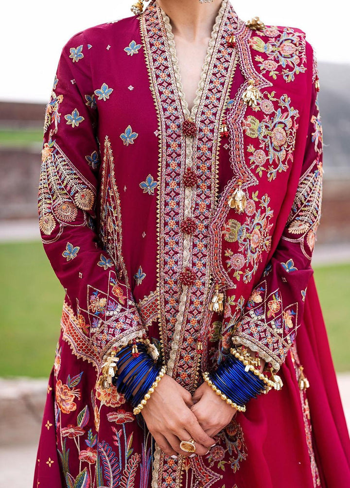 Baad-e-Nau Bahaar By MNR Embroidered Lawn Suits Unstitched 3 Piece MNR23BN Zafraan - Eid Collection