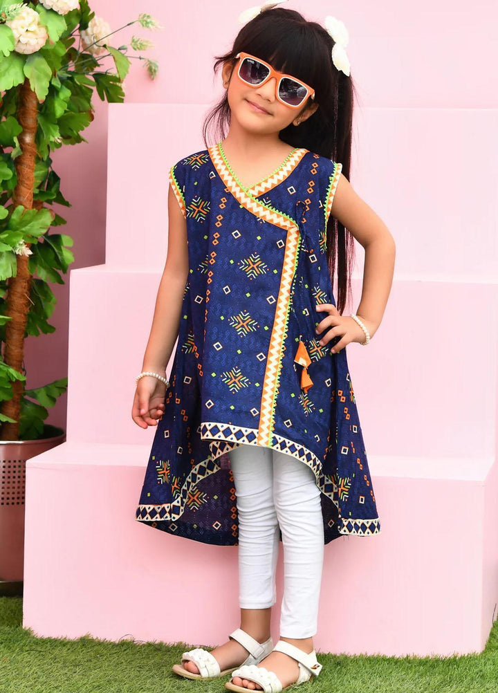 Modest Lawn Pret Shirt for Girls -  Alaya 6445-Blue