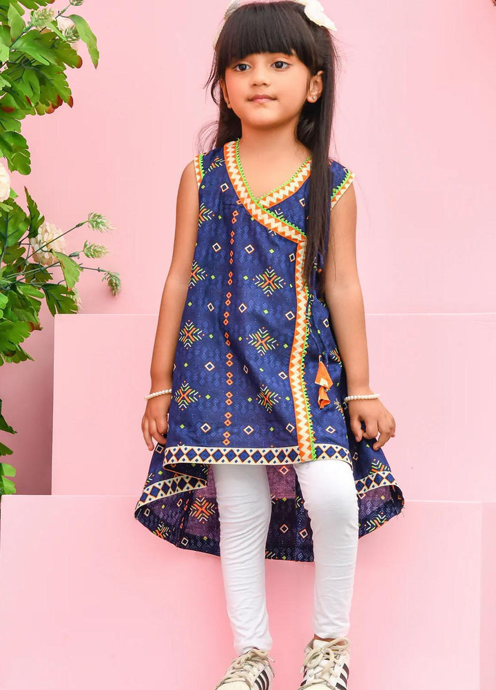 Modest Lawn Pret Shirt for Girls -  Alaya 6445-Blue