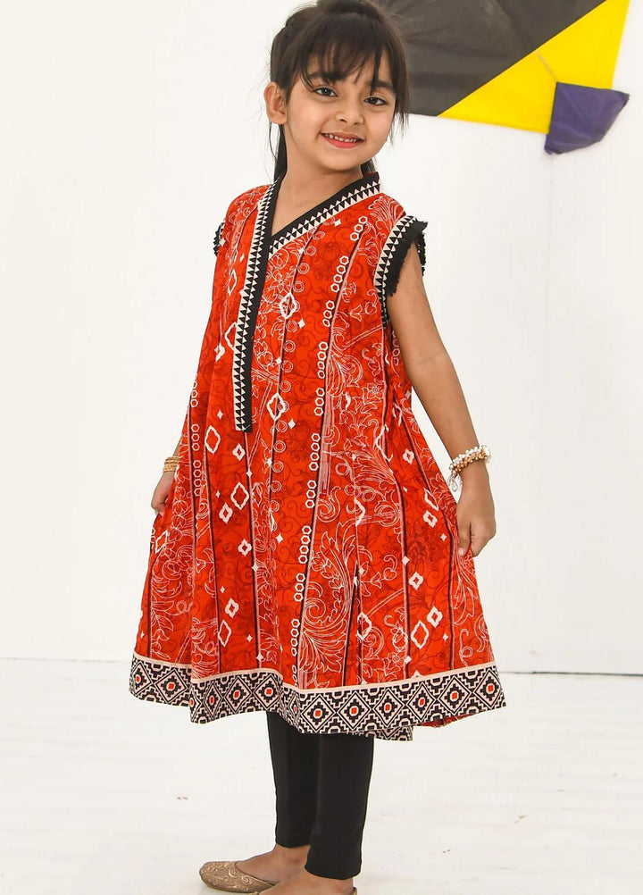 Modest Lawn Pret Shirt for Girls -  Noura 6425-Light Brown