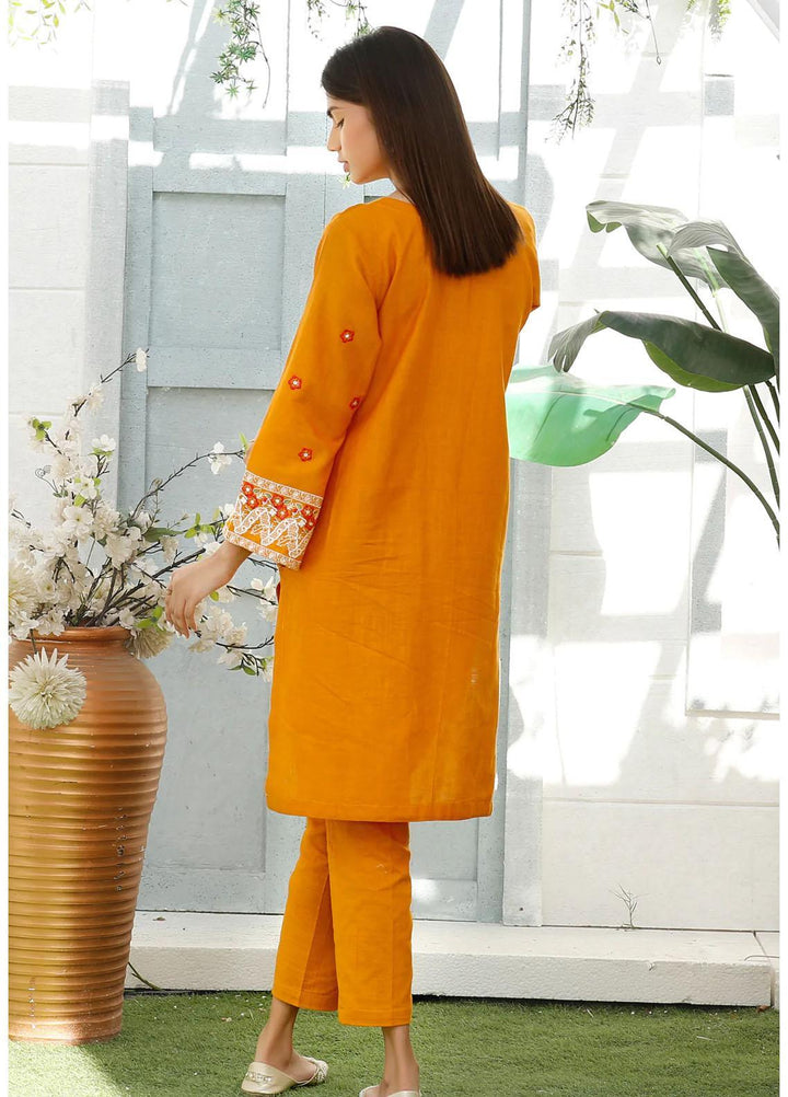 Modest Khaddar Pret 2 Piece Suit for Girls -  W201-Mustard Citrus