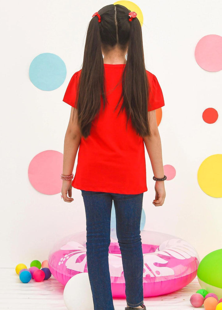 Modest Pret Western Wear Cotton T-Shirts MD23ST GS2301-Red