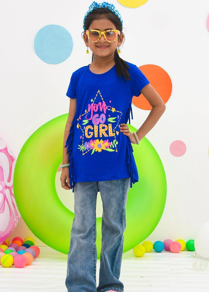Modest Pret Western Wear Cotton T-Shirts MD23ST GS2304-Blue