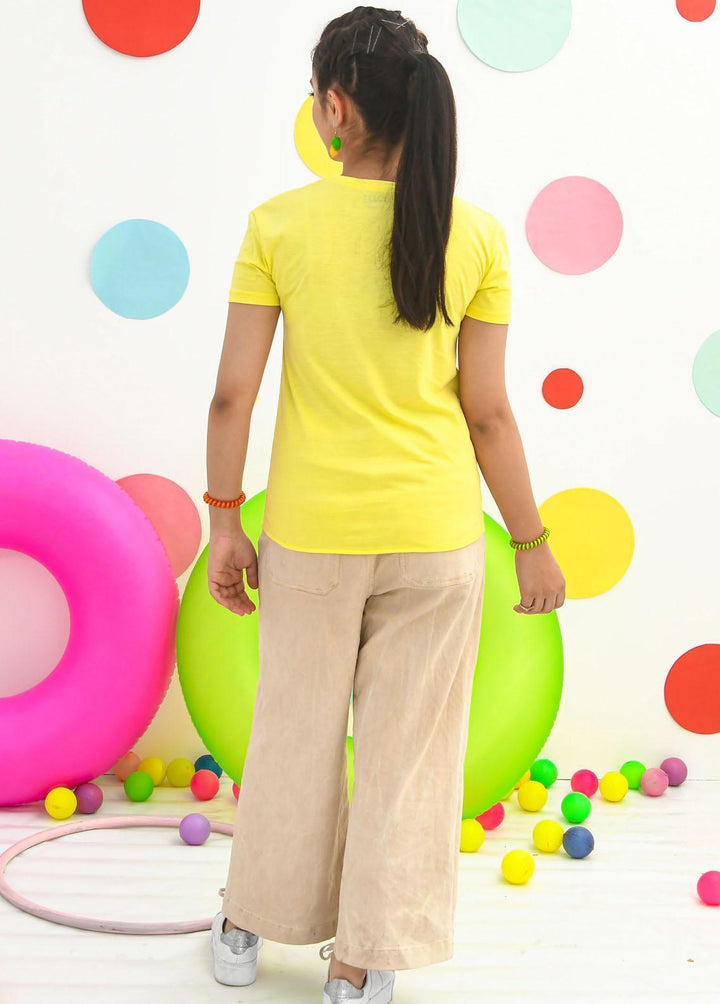 Modest Pret Western Wear Cotton T-Shirts MD23ST GS2306-Yellow
