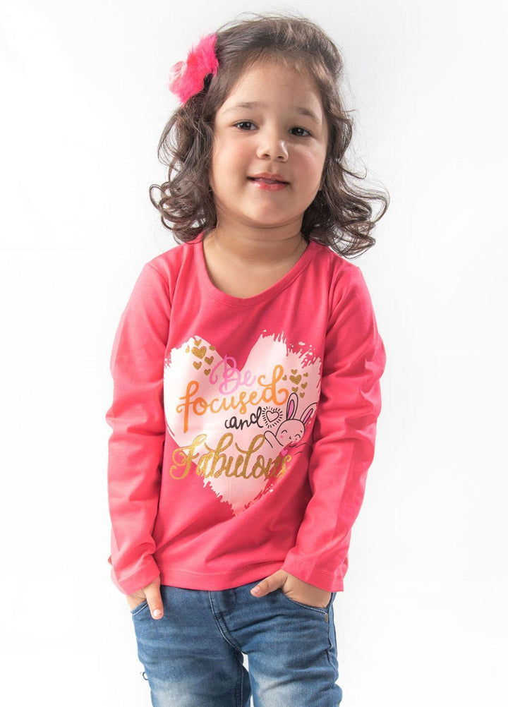 Modest Jersey Casual Girls T-Shirts -  GSC01 Fuchsia