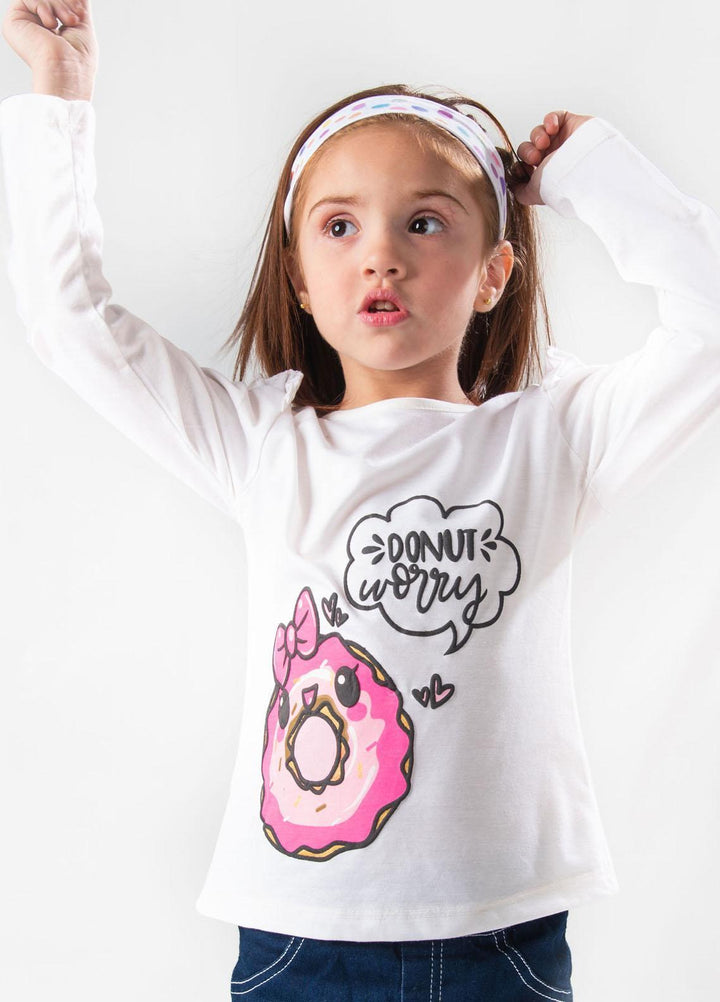 Modest Jersey Casual T-Shirts for Girls -  GSC02 White