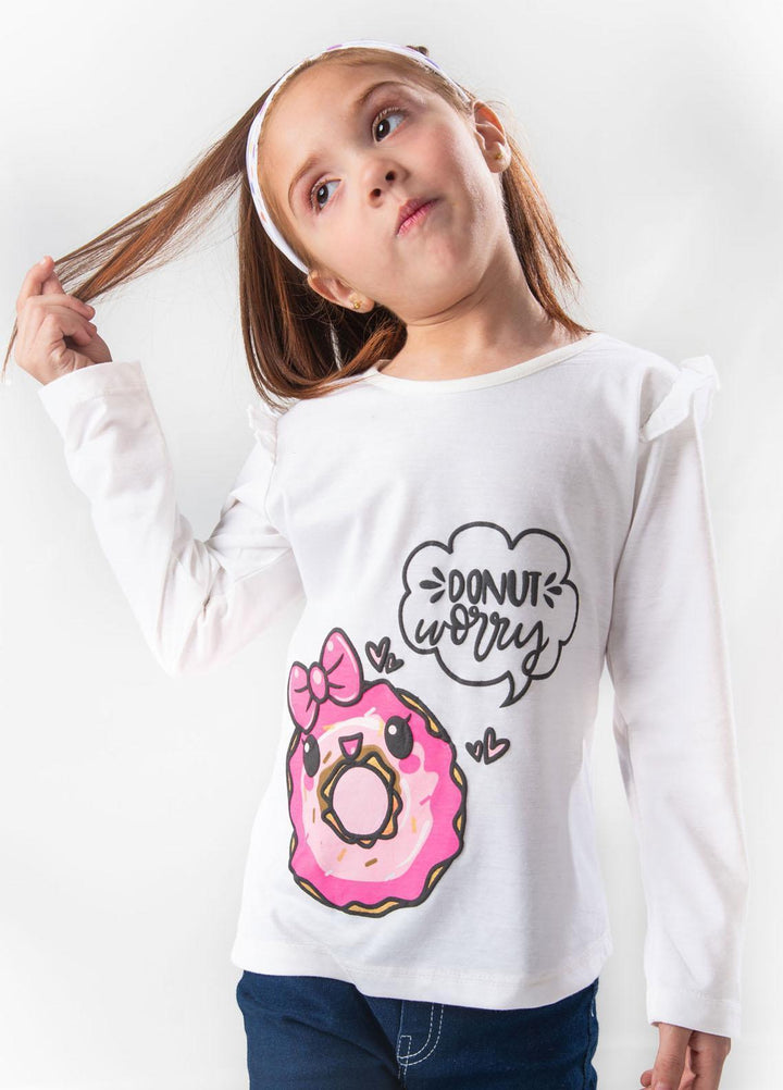 Modest Jersey Casual T-Shirts for Girls -  GSC02 White