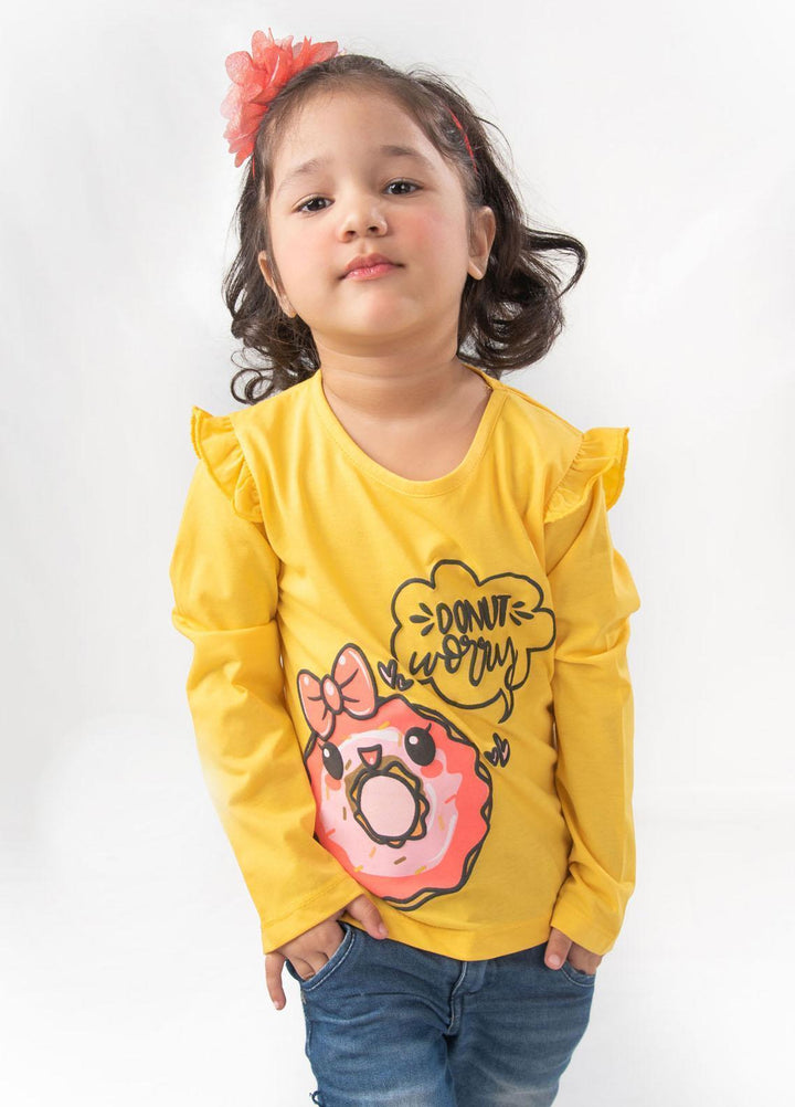 Modest Jersey Casual Girls T-Shirts -  GSC02 Yellow