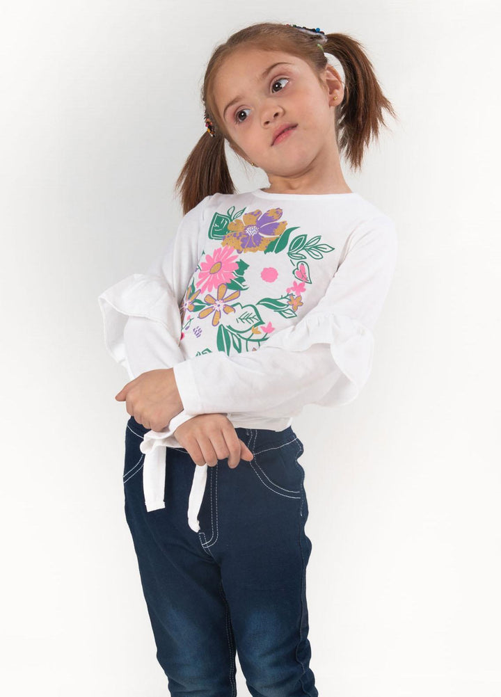 Modest Jersey Casual T-Shirts for Girls -  GSC05 White