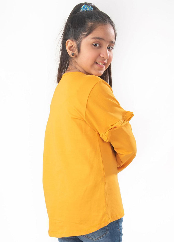 Modest Lycra Casual T-Shirts for Girls -  GSC07 Yellow