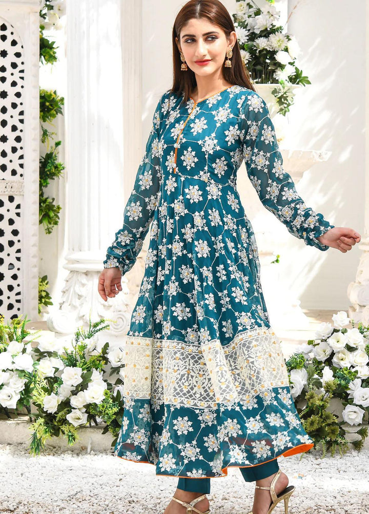 Modest Pret  Chiffon 3 Piece Suit Dahim W209-Green