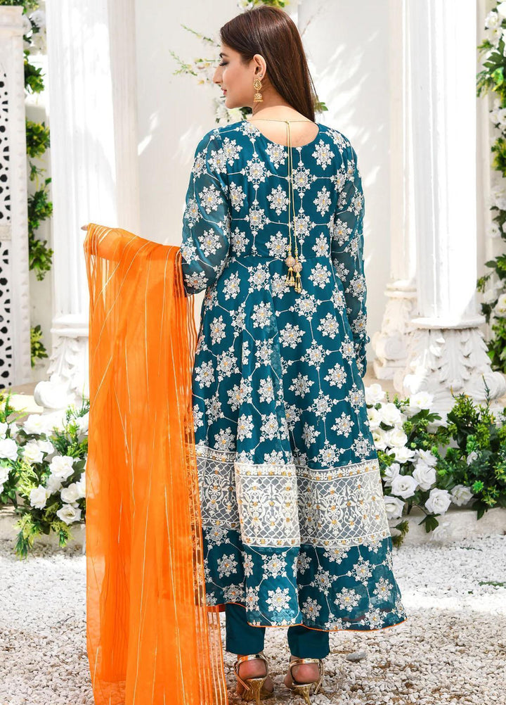 Modest Pret  Chiffon 3 Piece Suit Dahim W209-Green