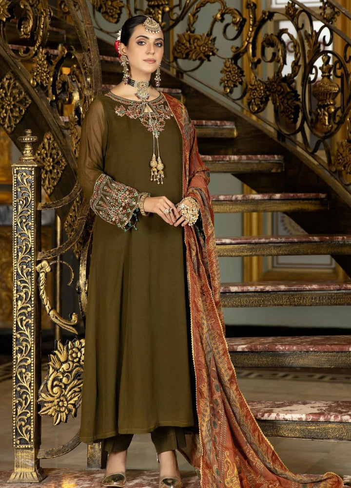 Mohagni Pret Embroidered Chiffon 3 Piece Suit MGP-02