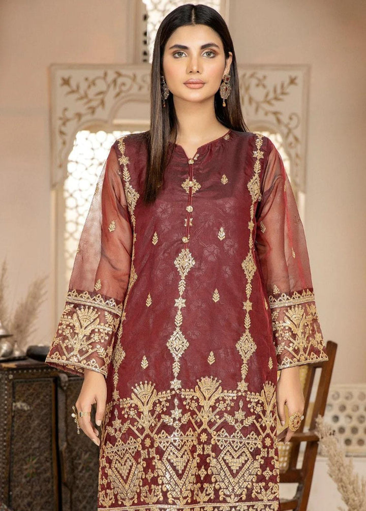 Mohagni Pret Embroidered Organza Kurti LEB-22-19