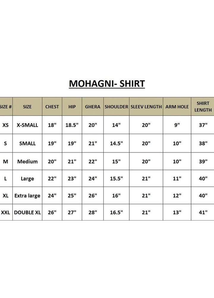 Mohagni Pret Embroidered Organza Kurti LEB-22-19