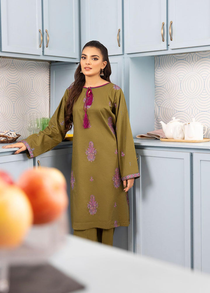 Mohagni Pret Embroidered Cotton 2 Piece Suit LEM-01