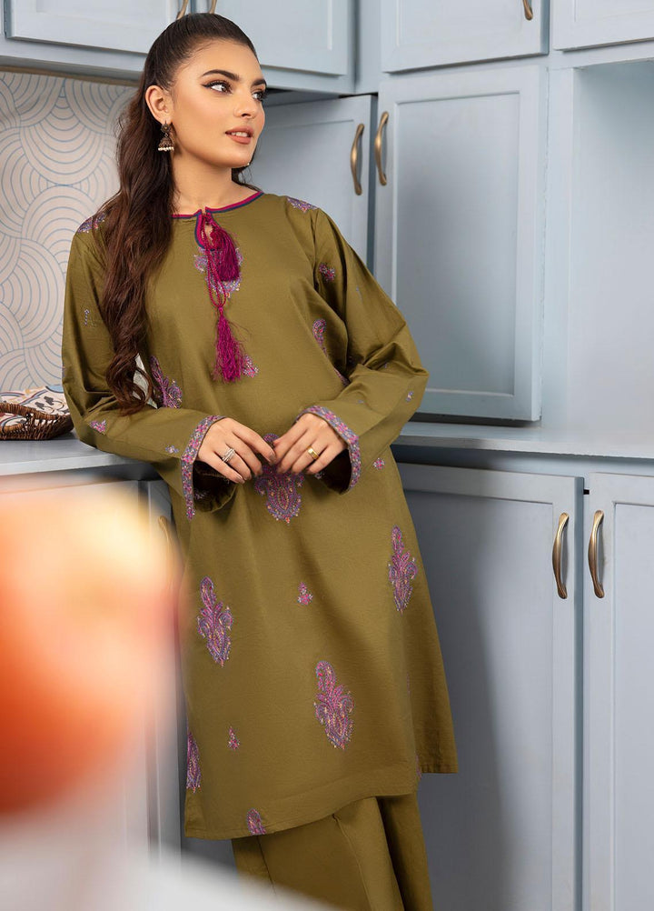 Mohagni Pret Embroidered Cotton 2 Piece Suit LEM-01