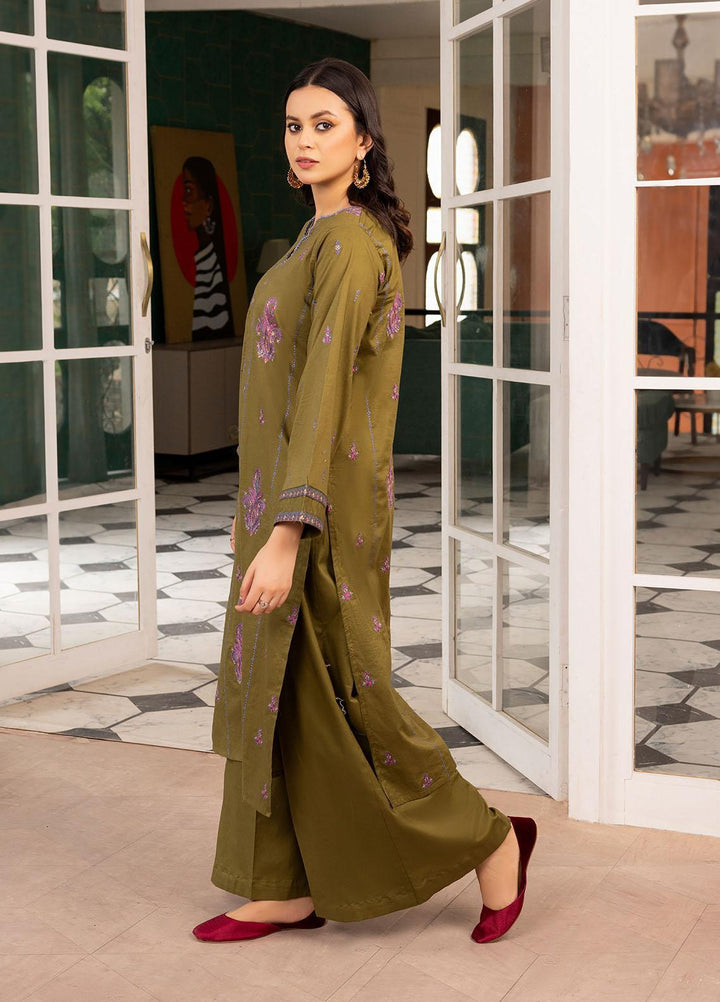 Mohagni Pret Embroidered Cotton 2 Piece Suit LEM-02