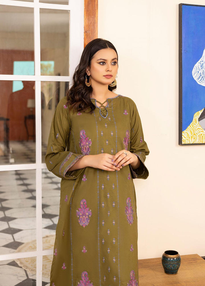 Mohagni Pret Embroidered Cotton 2 Piece Suit LEM-02