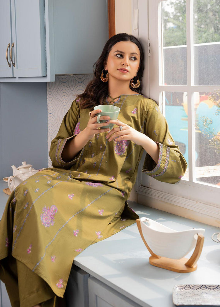 Mohagni Pret Embroidered Cotton 2 Piece Suit LEM-02